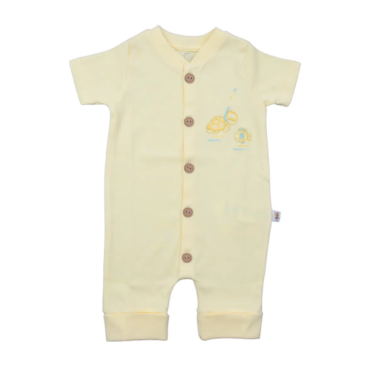 Mini Damla Tulum Kısa Balıklı Sarı Mini Damla Tulum Kısa Balıklı Sarı