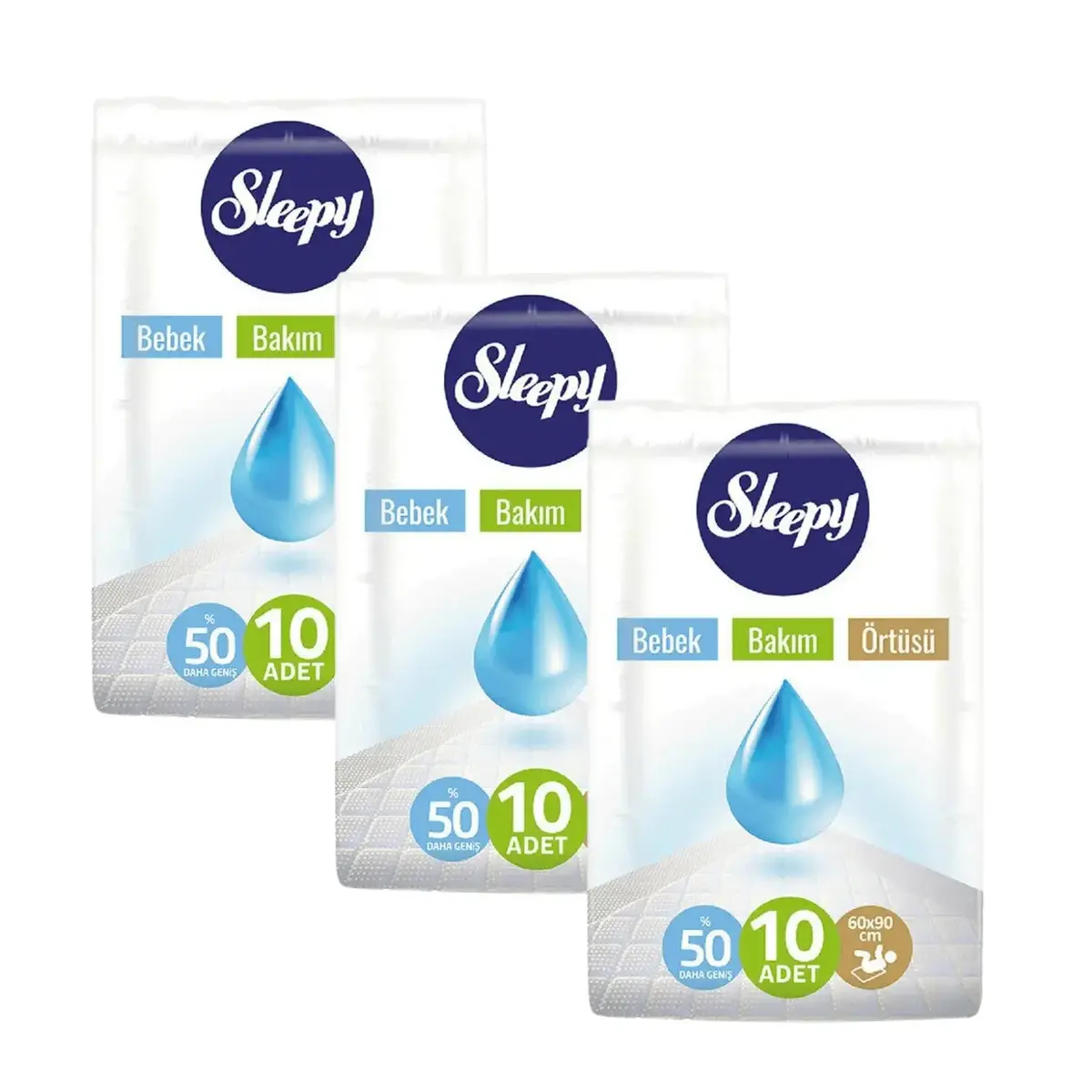 Sleepy Bebek Bakım Örtüsü 10lu 60x90 cm x3