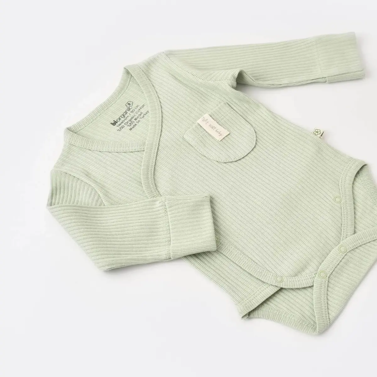 Bibaby Organik Body Kruvaze Eldivenli Soft Modal Yeşil