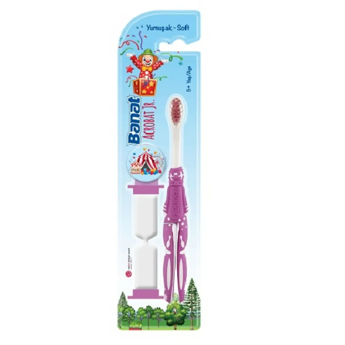 Banat Acrobat Jr Çocuk Diş Macunu 35 ml,Çocuk Diş Fırçası Kum Saatli Soft Acrobat Jr. 5+ Yaş