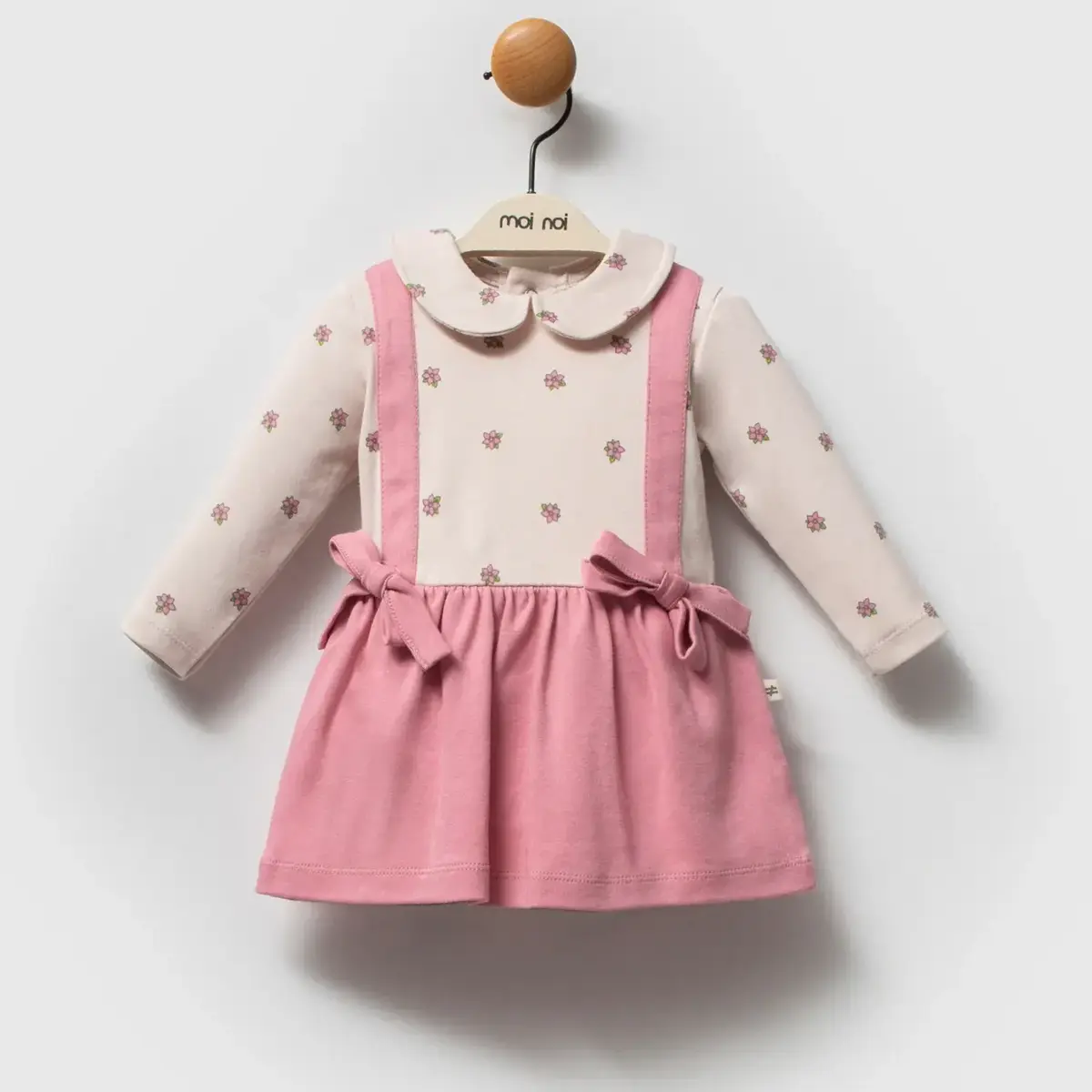 Moi Noi Elbise Bodyli Flowers Mürdüm