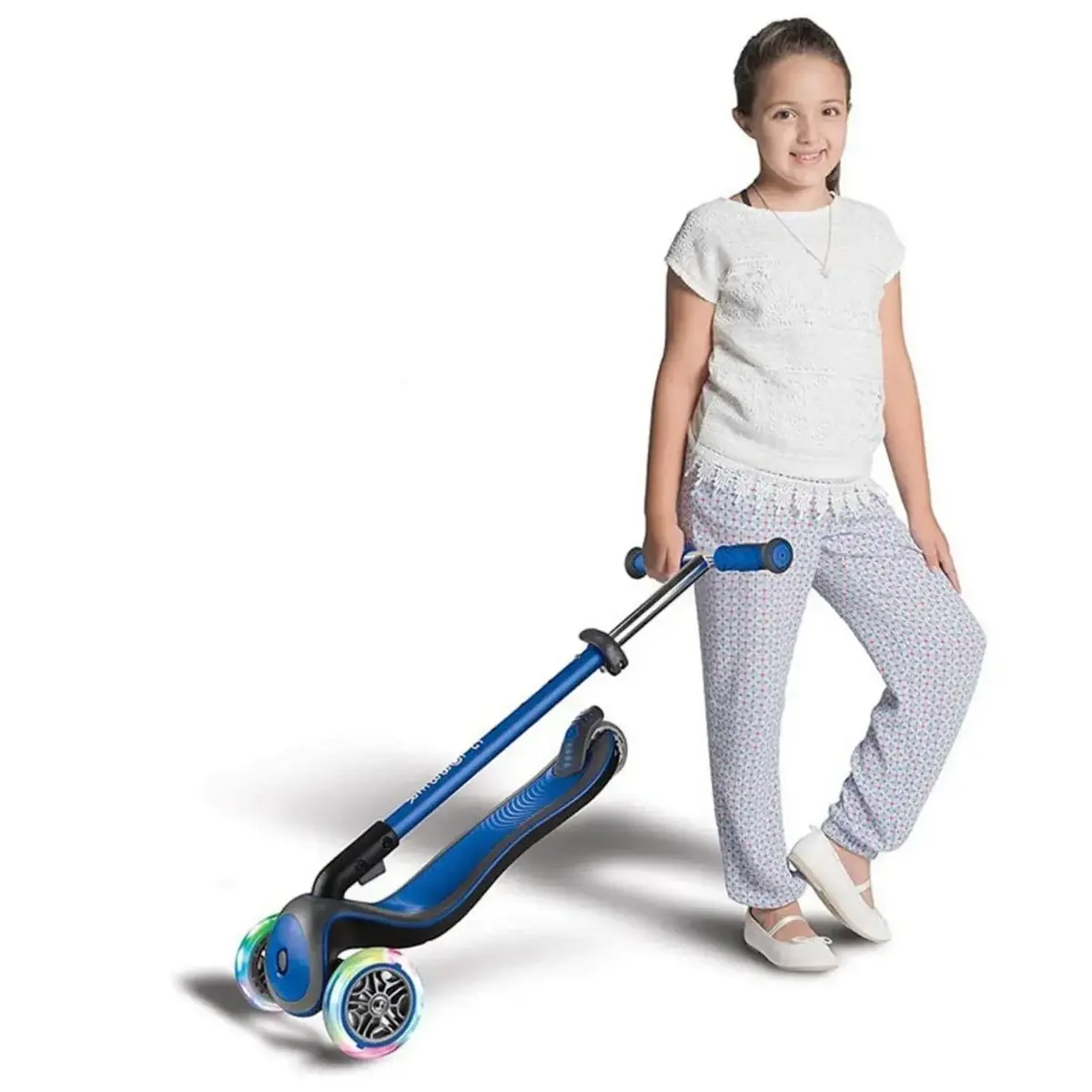 Globber Elite Deluxe Işıklı Scooter Lacivert