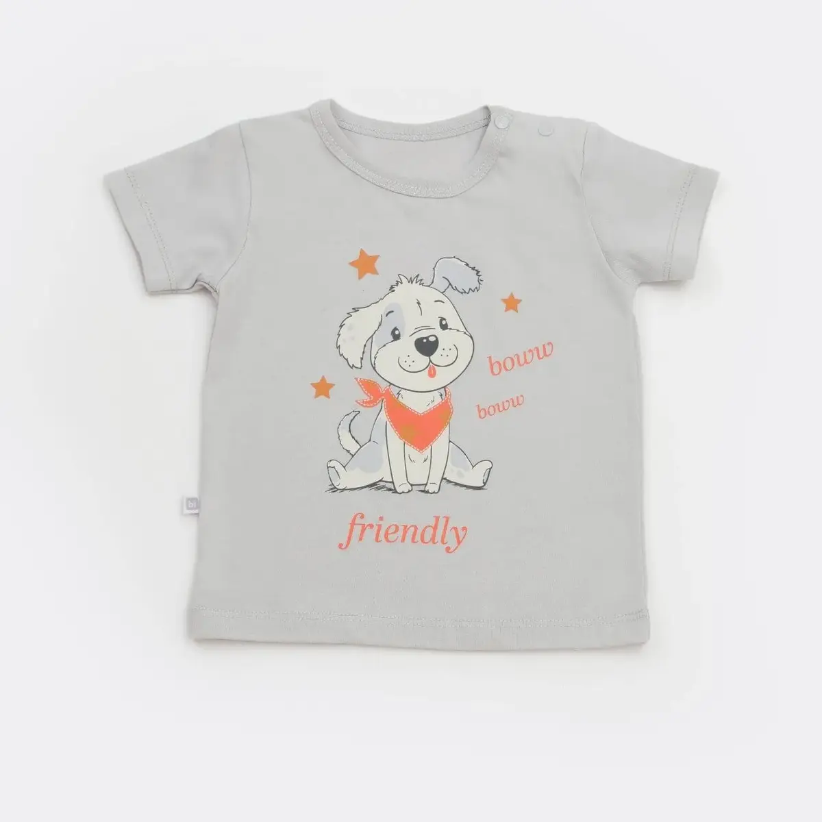 Bibaby 2Li Takım Şortlu Bow Dog Beyaz