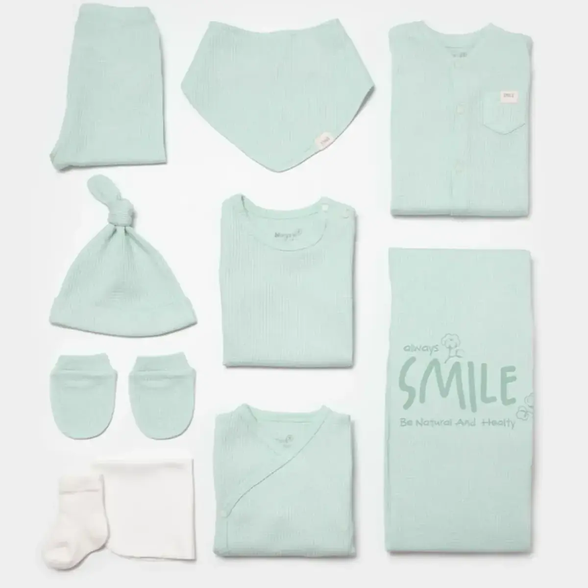 Bibaby Hastane Çıkışı 10lu Biorganik Waffle Smile Mint