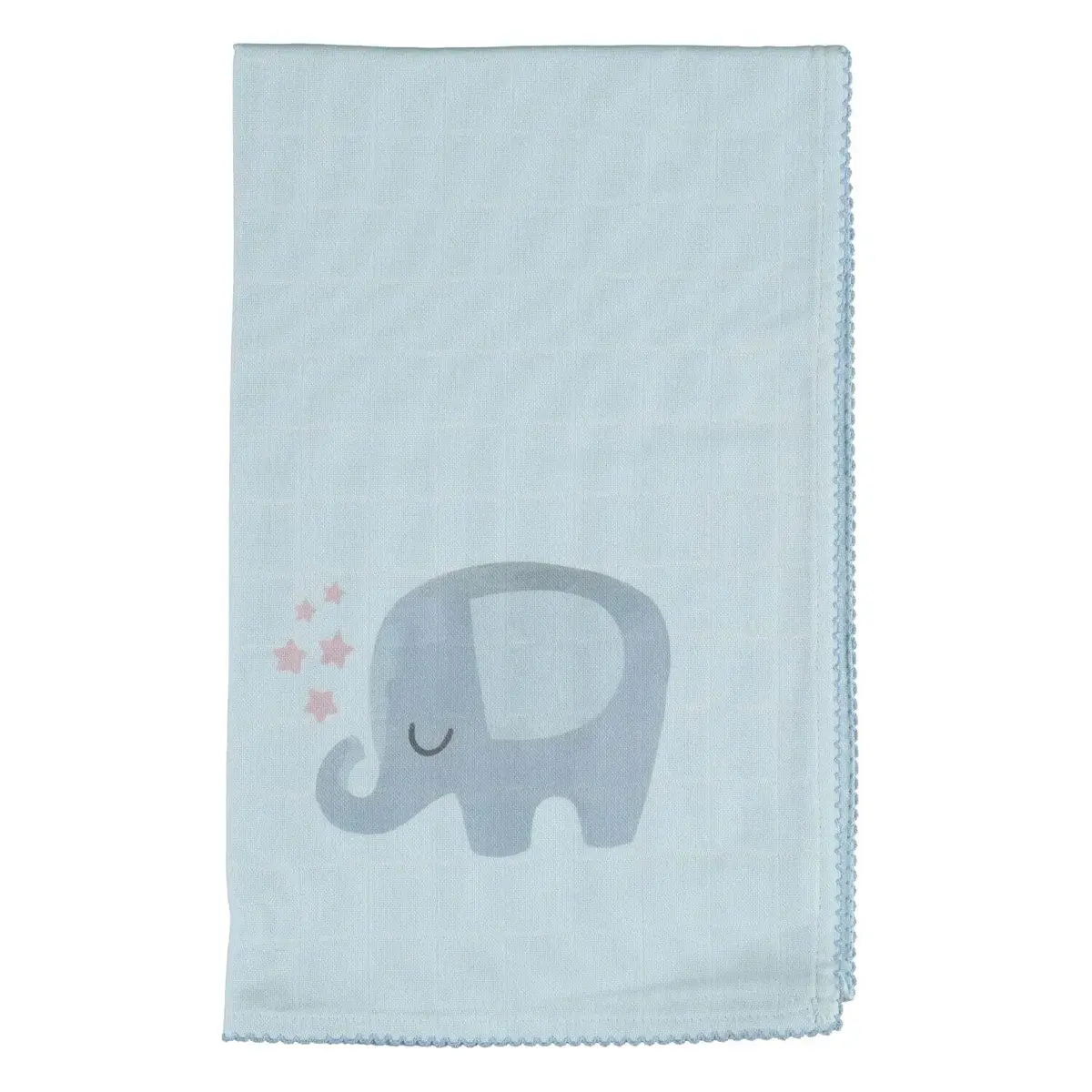Bibaby Müslin Battaniye Gray Elephant Mavi