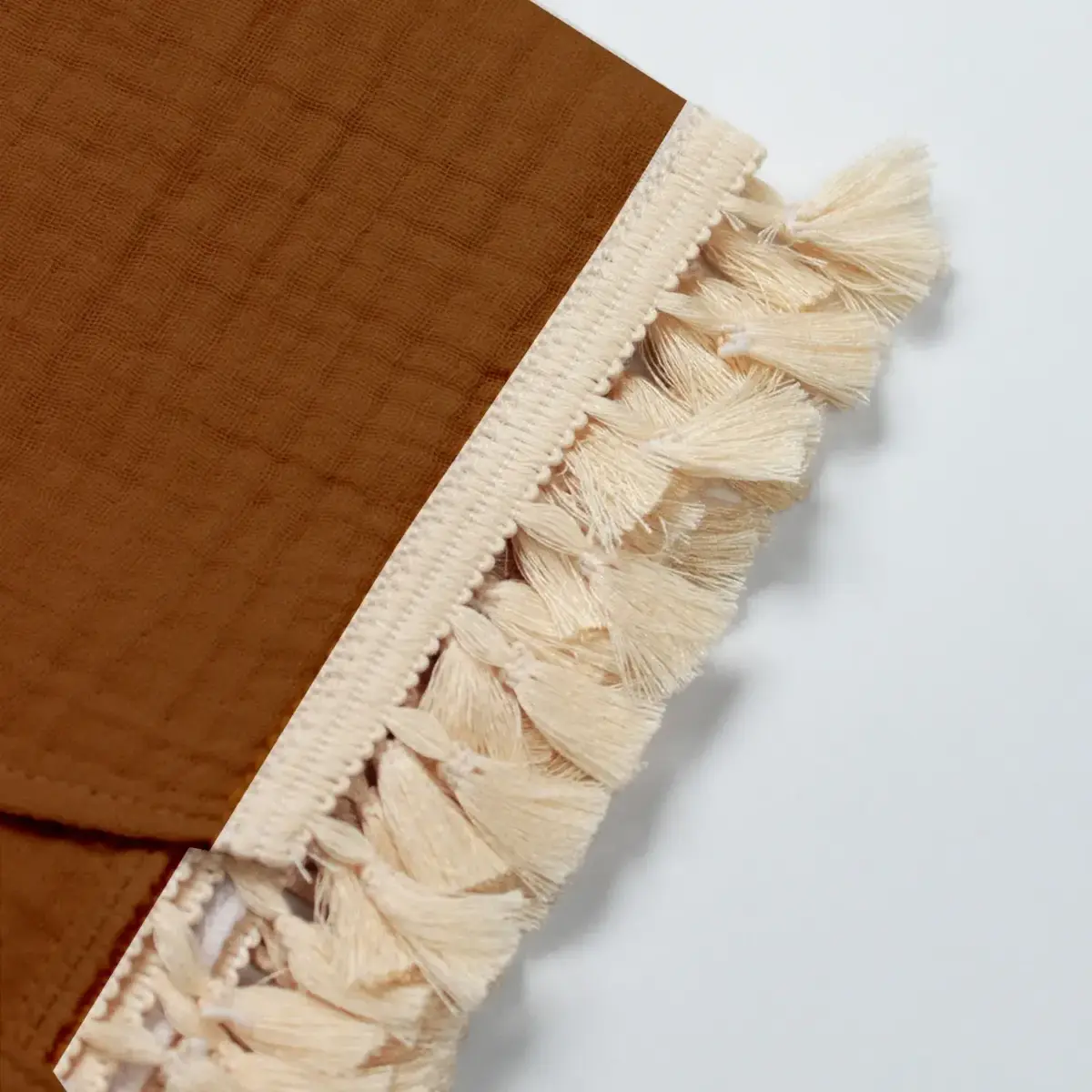 Bistyle Müslin Puset Yüz Örtüsü Püsküllü Kiremit