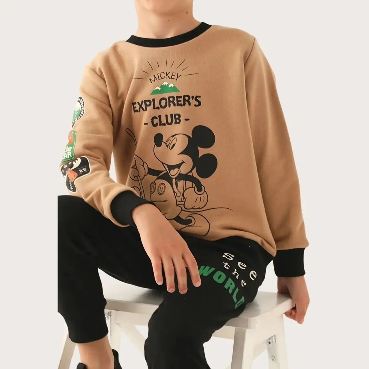 Mickey Mouse Eşofman Takımı Vizon