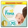 Prima Premium Care Bebek Bezi 1 Beden Yenidoğan 70li Ekonomik Paket,Momys Care Bebek Bakım Örtüsü 60