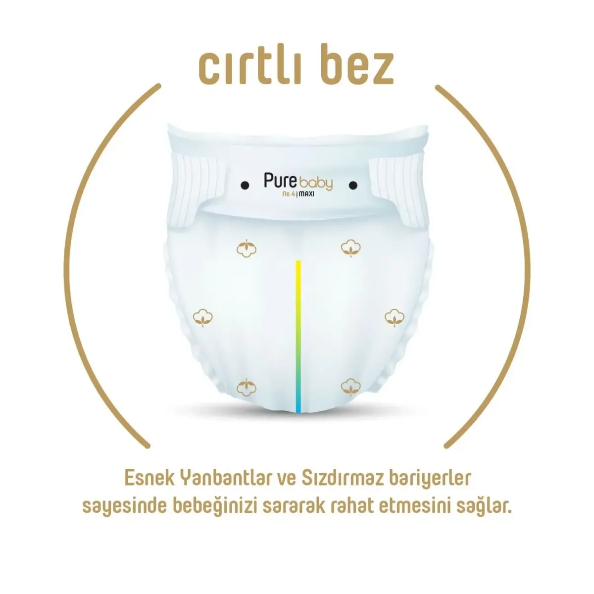 Pure Baby Pamuk Bebek Bezi Yenidoğan 64lü Jumbo Paket