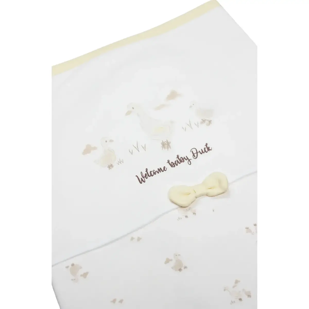 Bistyle Battaniye Penye Welcome Baby Duck Sarı - Ekru