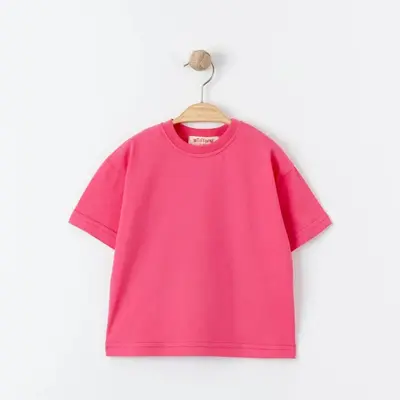 Tiffany T-Shirt Basic Süprem Fuşya