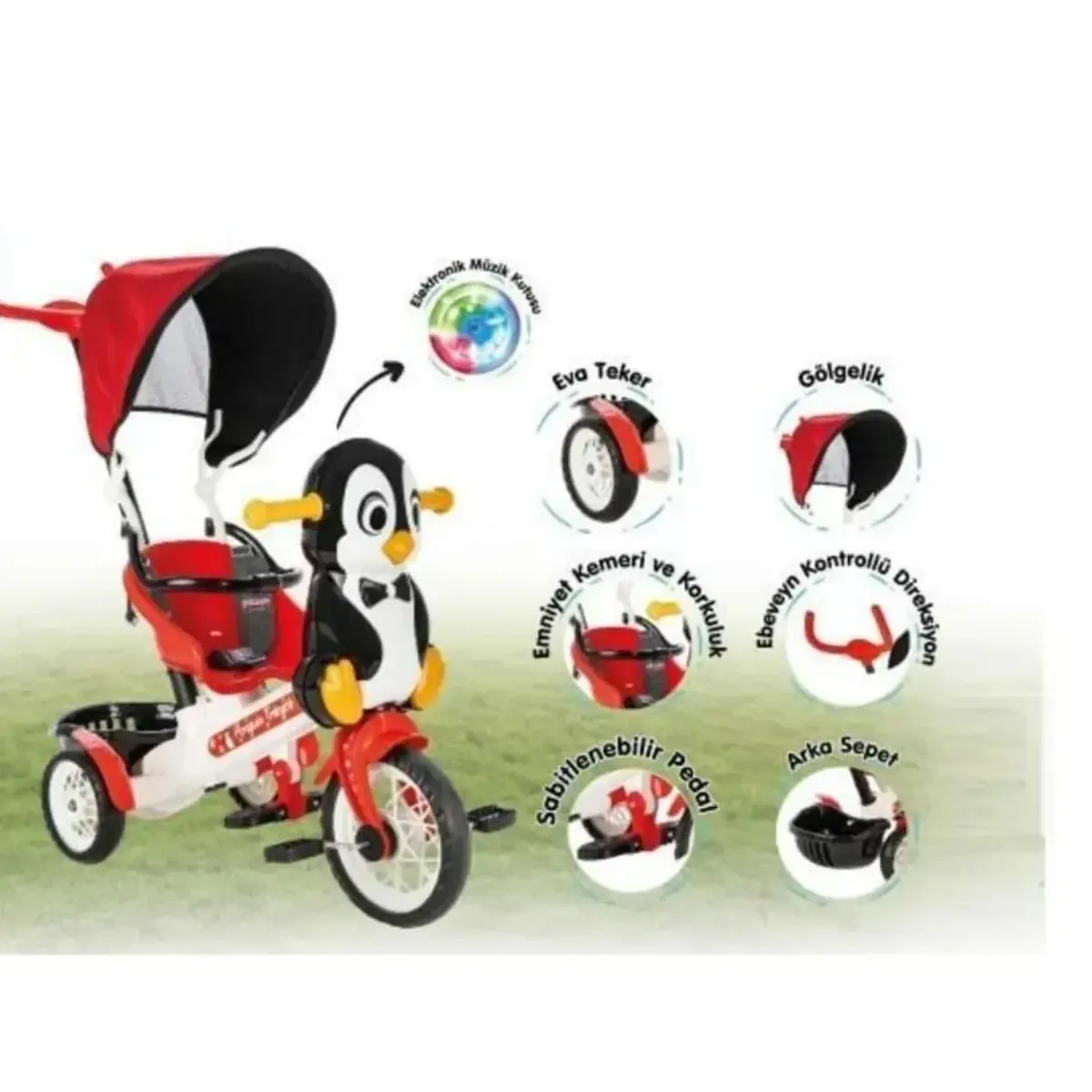 Pilsan Kontrollü Penguen Bisiklet Kırmızı