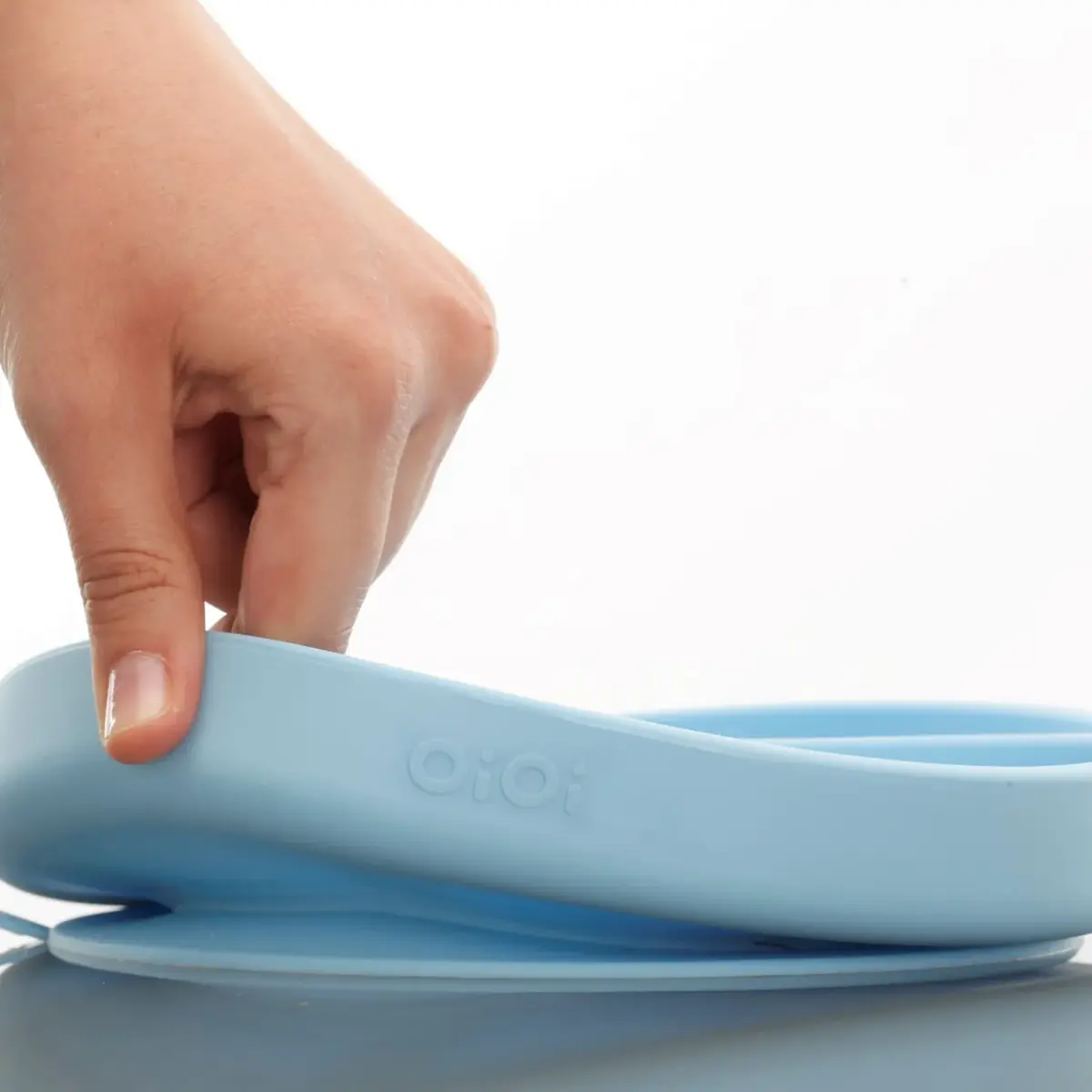 OiOi Vakum Tabanlı Silikon Tabak Porsiyon 6+ Ay Mineral Blue