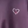 Winimo Sweatshirt Kalpli Kedi Baskılı Mor