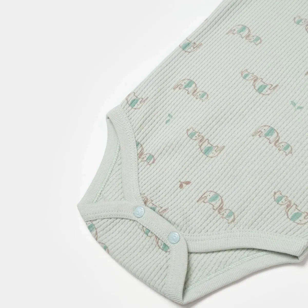 Bibaby Organik Body Kısa Kol I Love To My Mama Bej - Mint