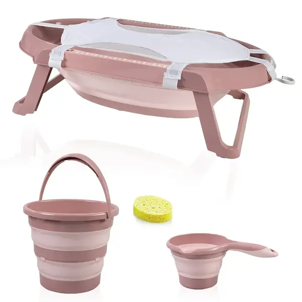 Babyjem Katlanır Banyo Seti 5li Yeni Somon