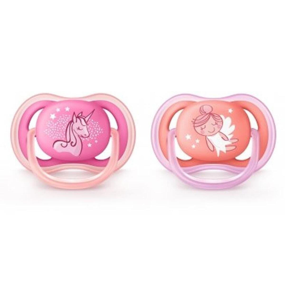 Philips Avent SCF345/22 Ultra Air Silikon Emzik 2li 6-18 Ay Desenli Kız