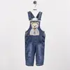 Overdo Salopet Welsoft Ayıcık Baskılı Mavi Denim