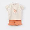 Bibaby Organik 2li Takım Şortlu Summer Fruit Light Cream - Caramel