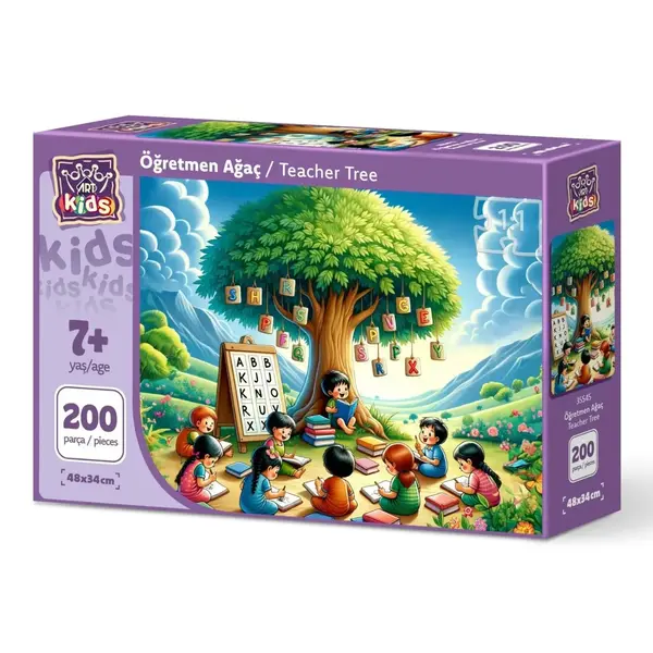 Art Çocuk Öğretmen Ağaç 200 Parça Puzzle