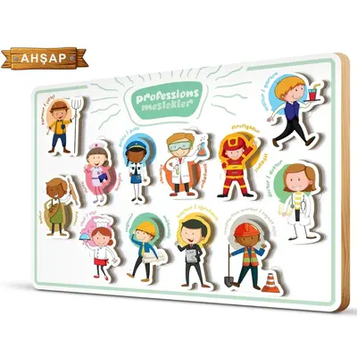 Art Puzzle Meslekler Ahşap Frame Puzzle