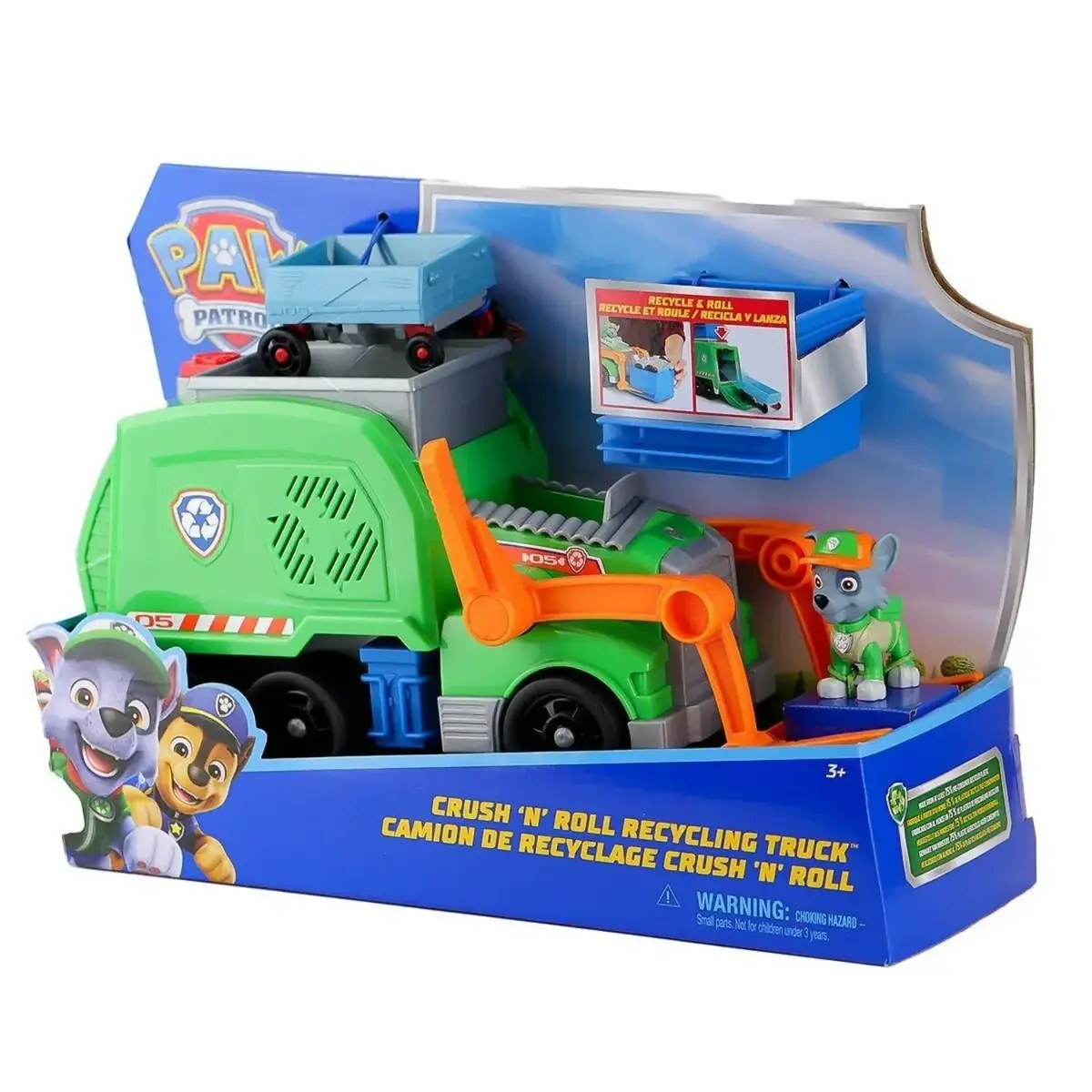 Paw Patrol Rocky Ile Crush N Roll Geri Dönüşüm Kamyonu