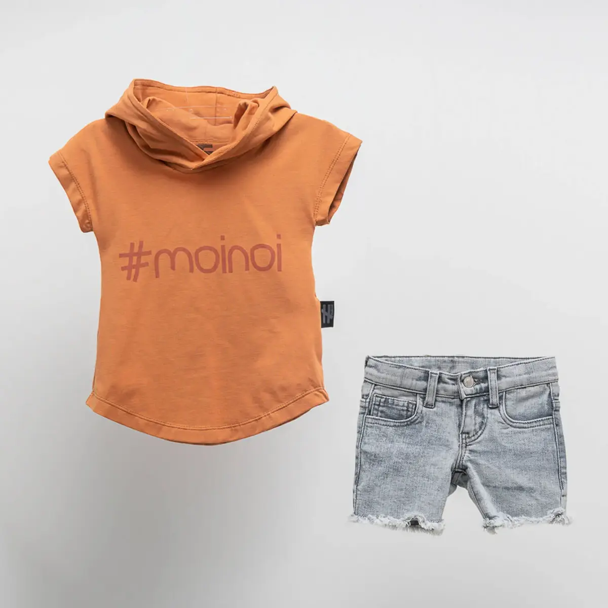 Moi Noi 2li Takım Şortlu Kot Basic Tarçın