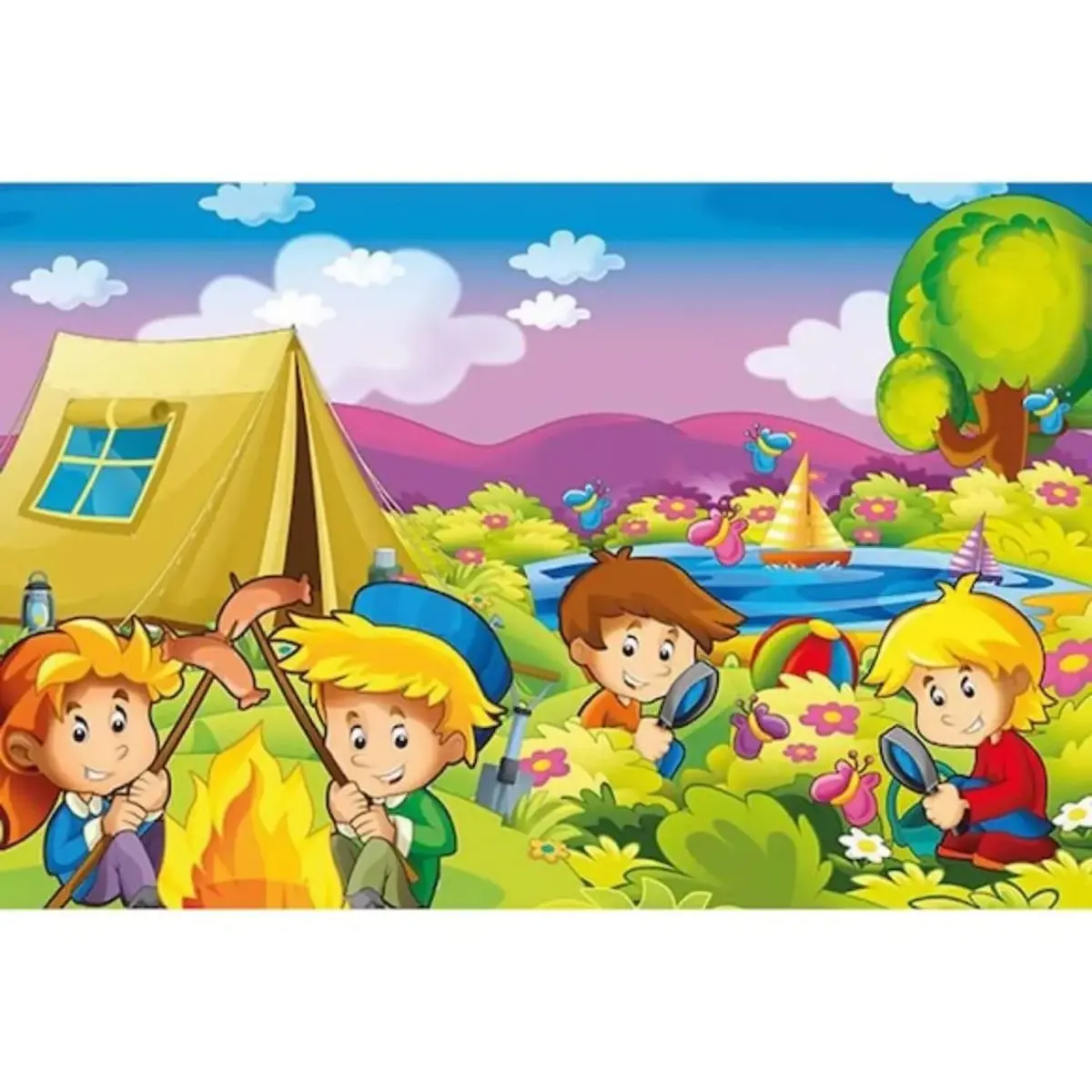 Art Kids Meraklı Kampçılar Ahşap Puzzle 25 Parça