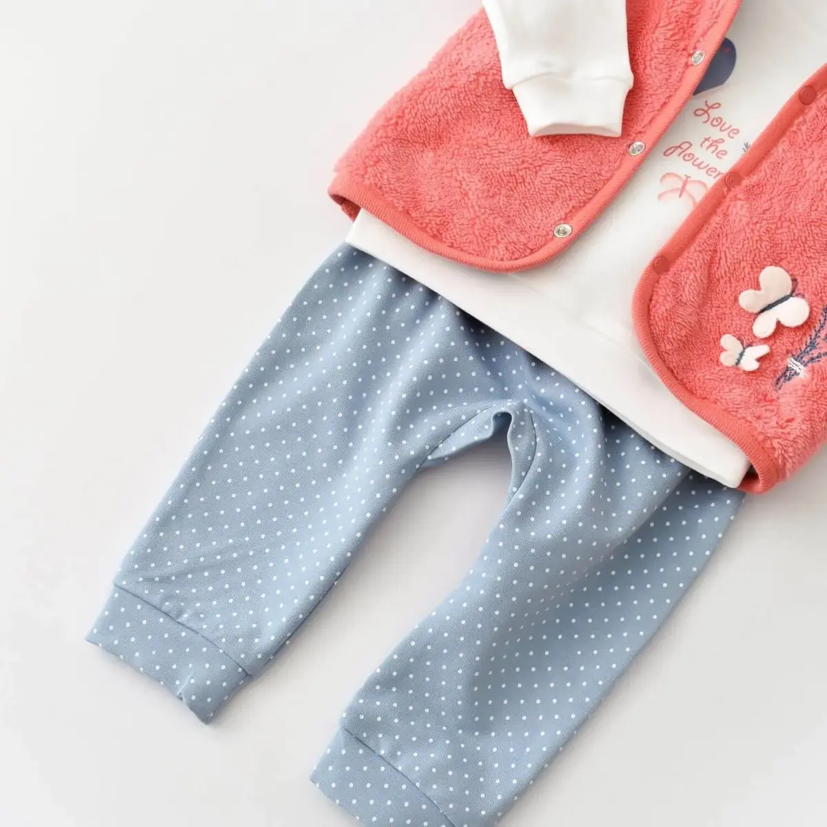 Bibaby Organik 3lü Takım Wild Flowers Coral