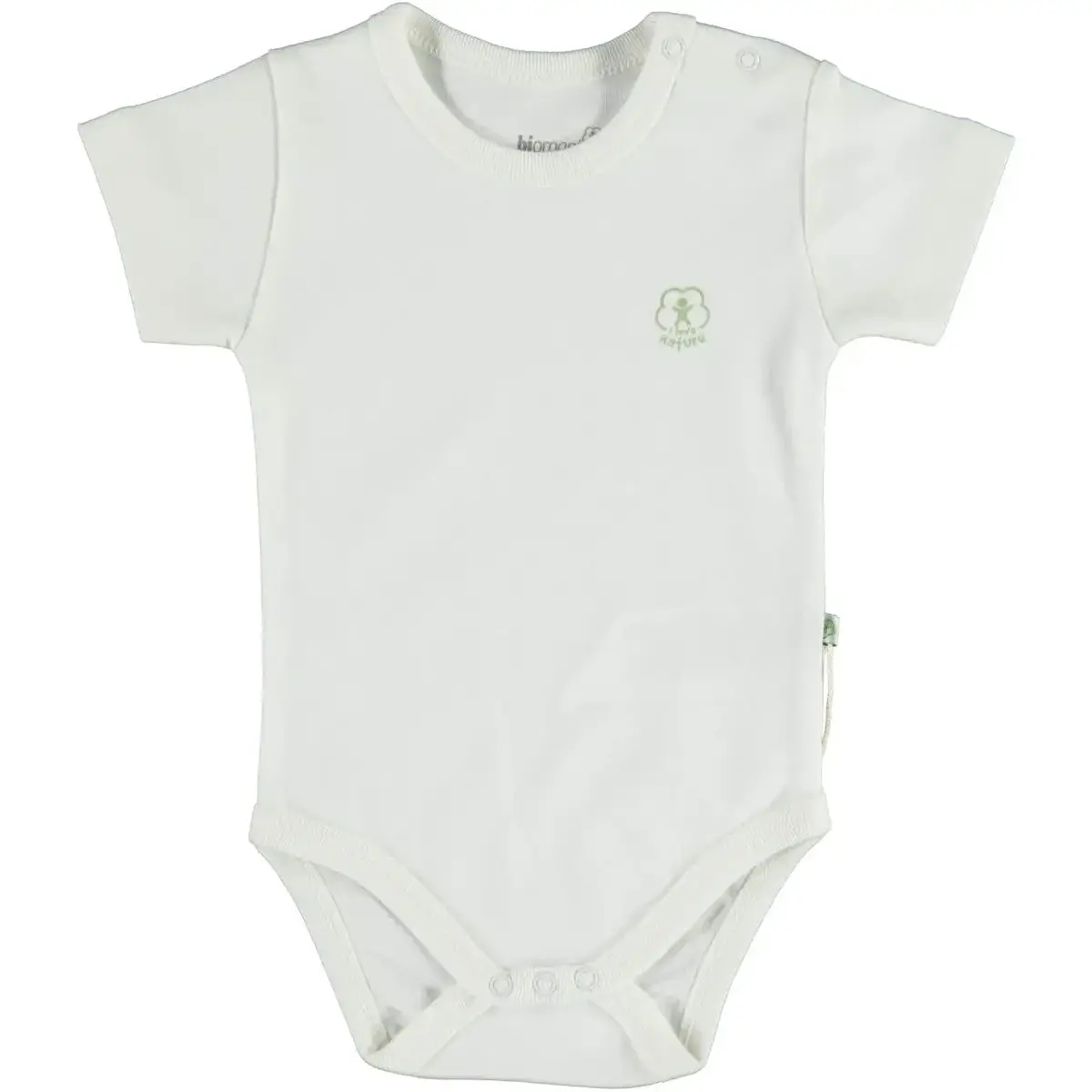 Bibaby Organik Body Kısa Kol Basic Nature Ekru