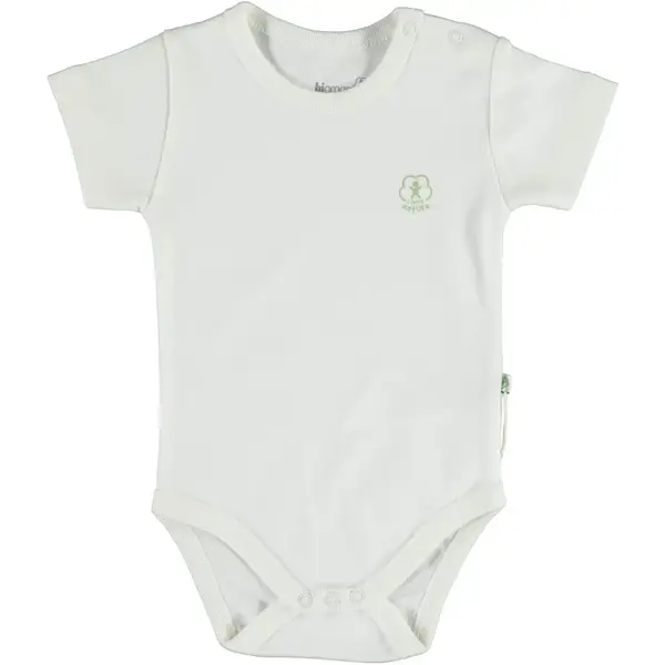 Bibaby Organik Body Kısa Kol Basic Nature Ekru