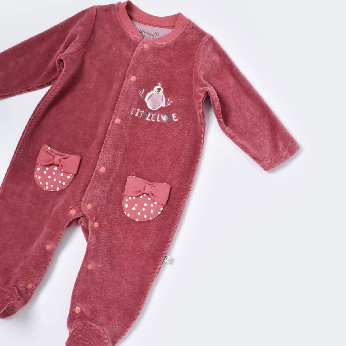 Bibaby Organik Tulum Kadife Little Love Rose Dry
