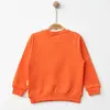 Hira Sweatshirt Uykucu Kedi Baskılı Mercan