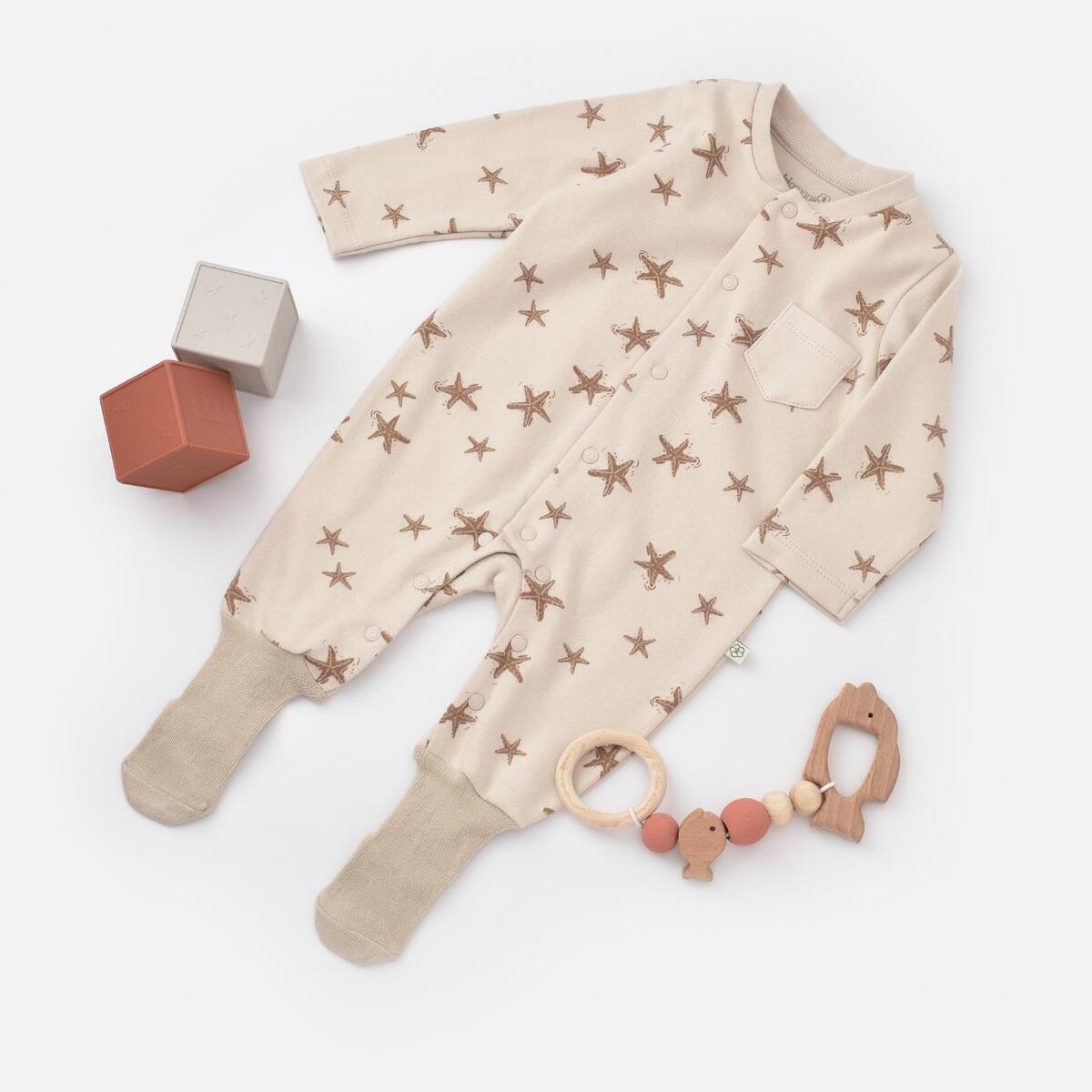 Bibaby Organik Tulum Çoraptolon Magic Starfish Latte