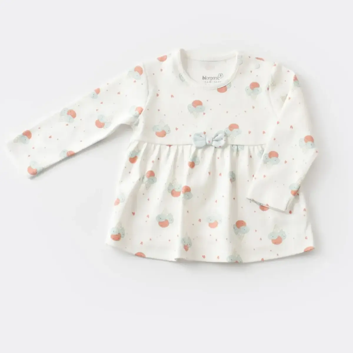 Bibaby Organik 2li Takım Pretty Ears Bunny Mint - Ekru