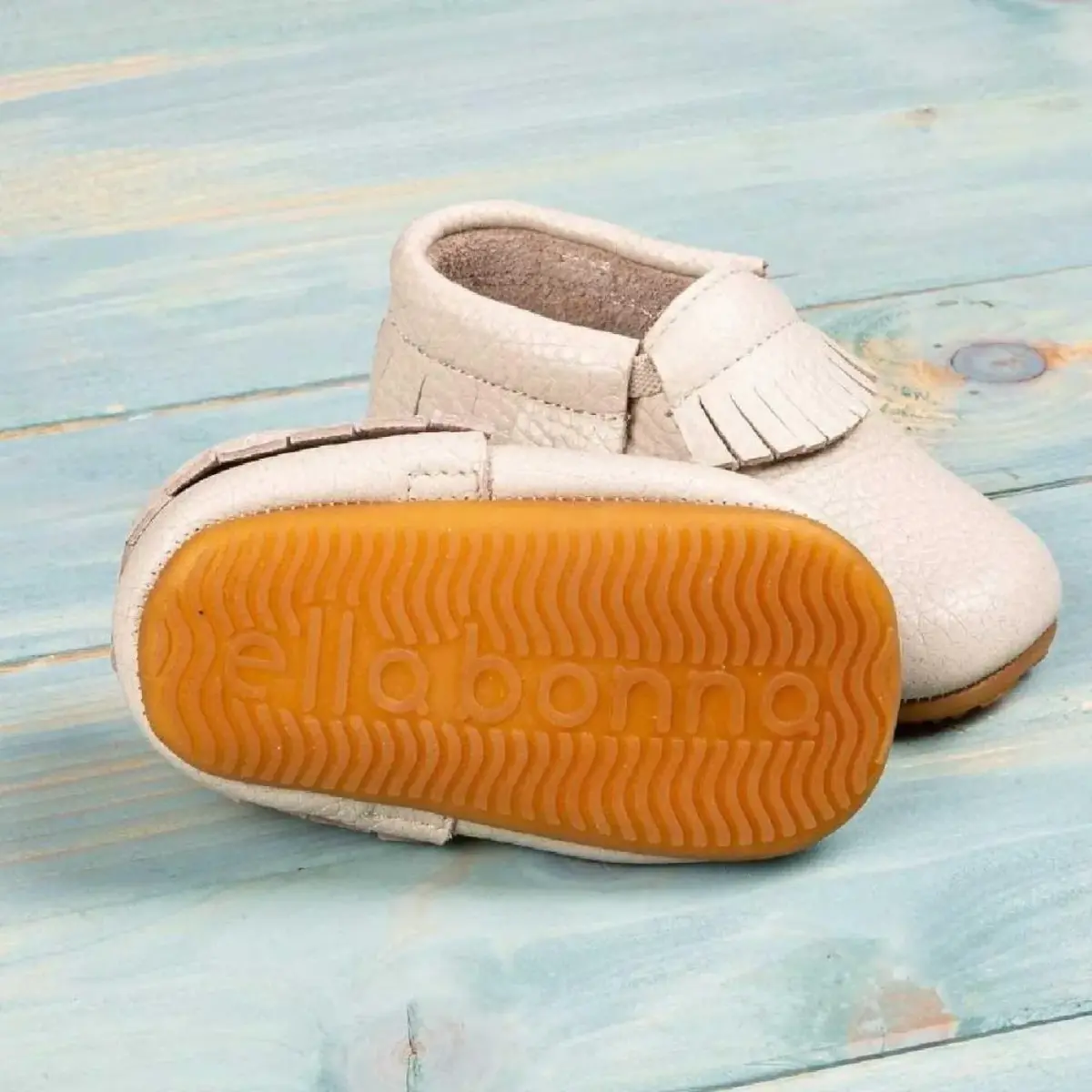 Ella Bonna Bebek Ayakkabısı Hakiki Deri Mokasen Bej