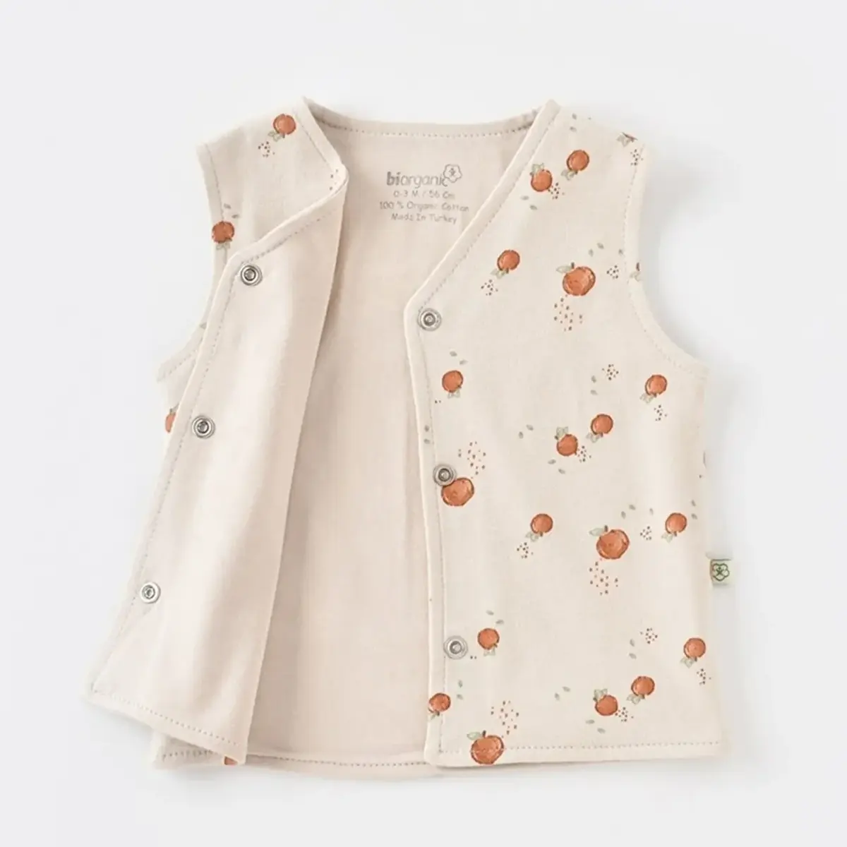 Bibaby Organik Yelek Summer Fruit Light Cream