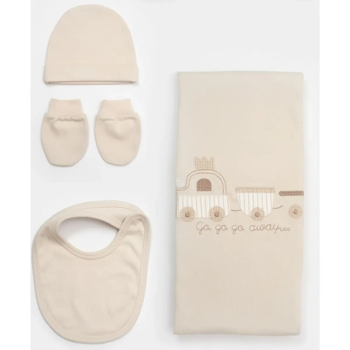 Bibaby Hastane Çıkışı 10lu Bimini Canvas Trains Boy Latte