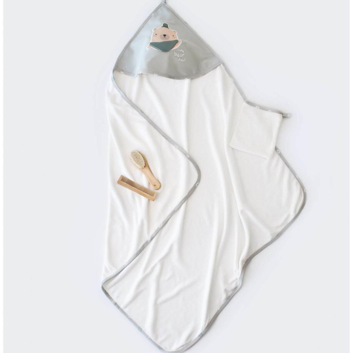 Bibaby Organik Havlu Hug Me Bear Yeşil