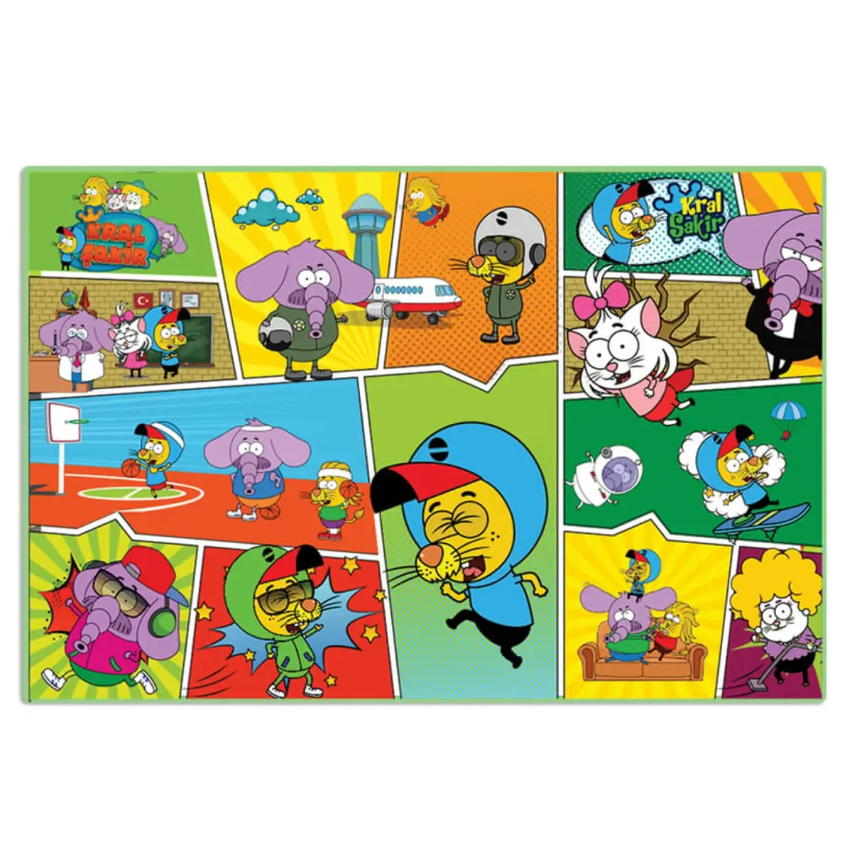 Kral Şakir Oyun Halısı Karikatür