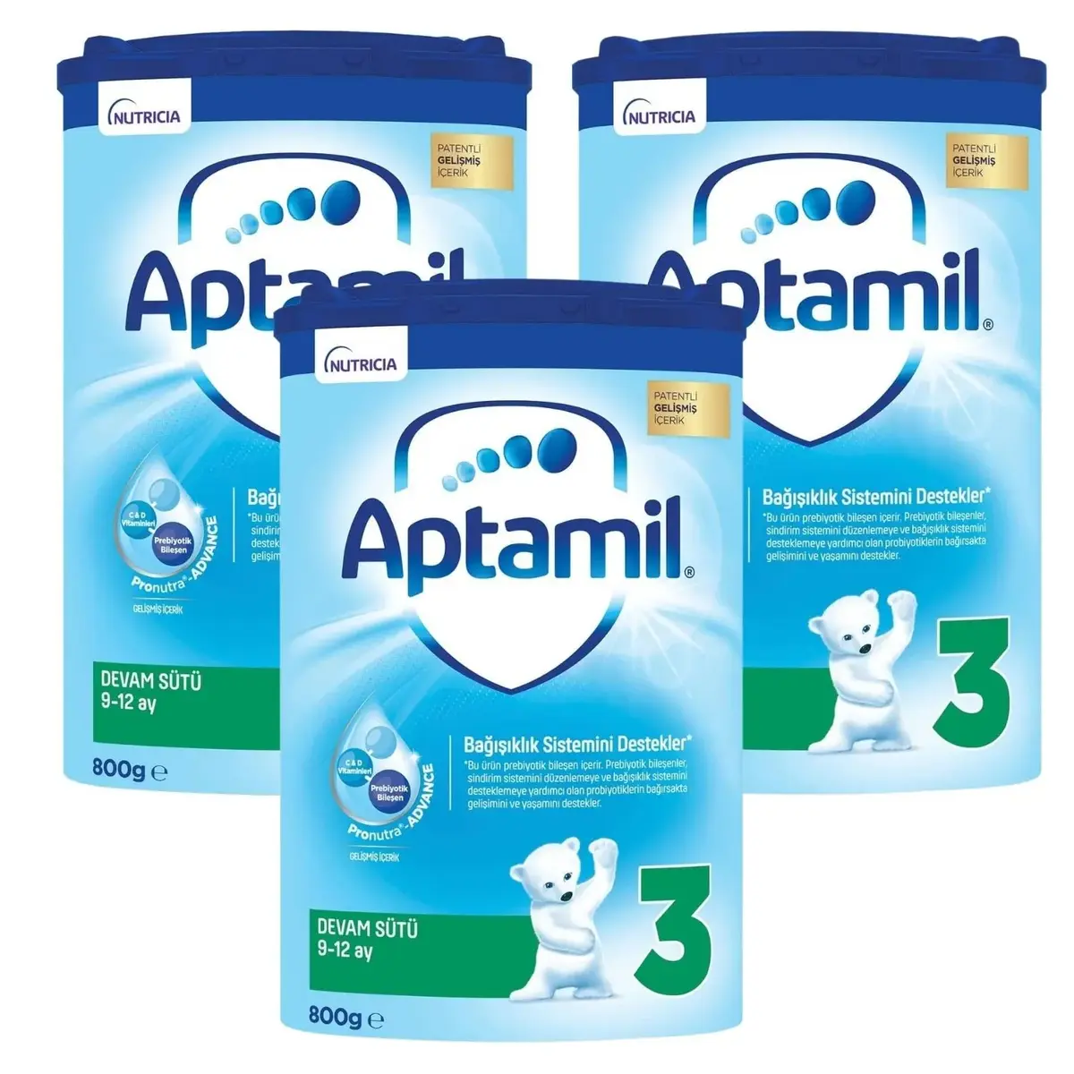 Aptamil 3 Devam Sütü 800 Gr x3