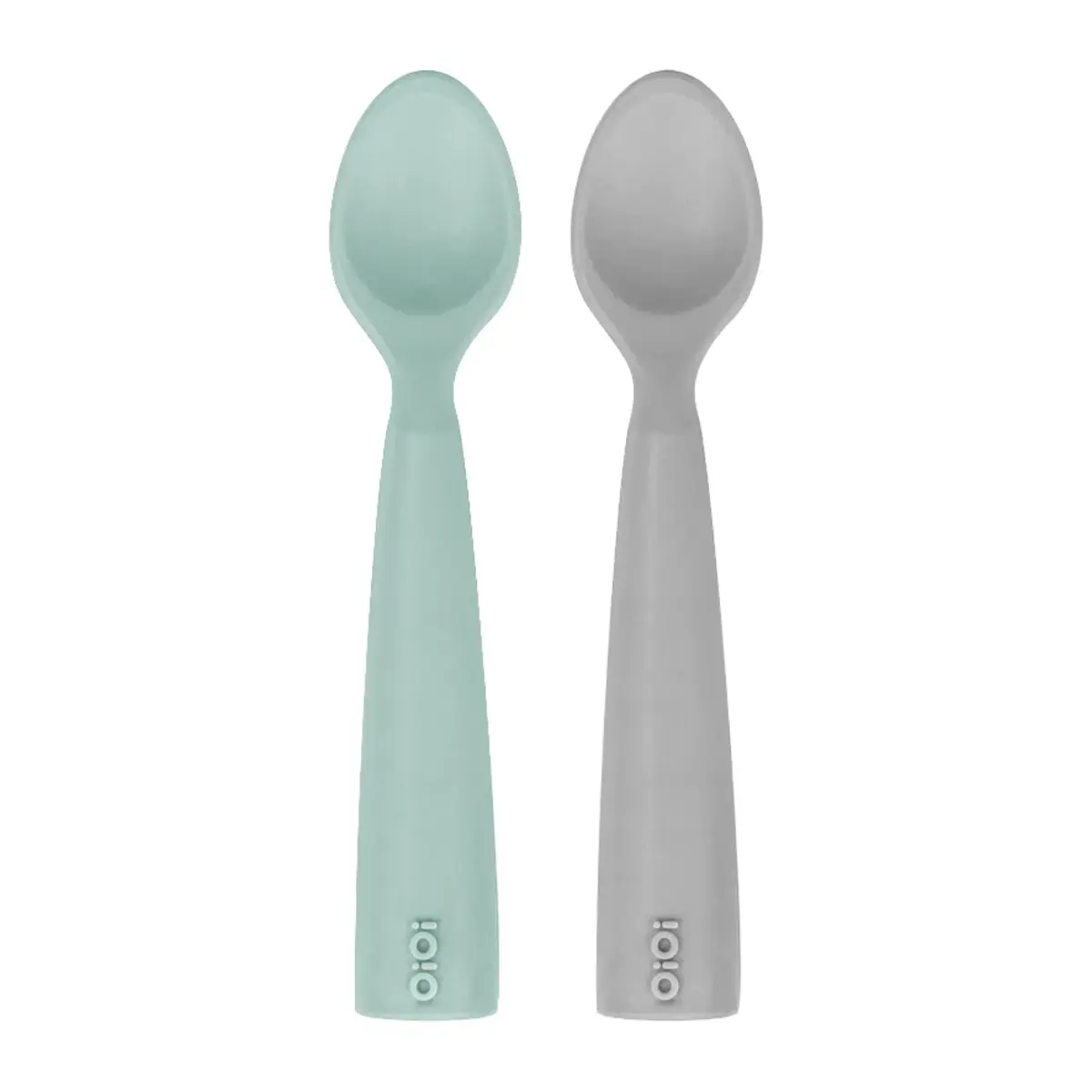 OiOi Nam Nam Kaşık 2li 6+ Ay River Green - Powder Grey