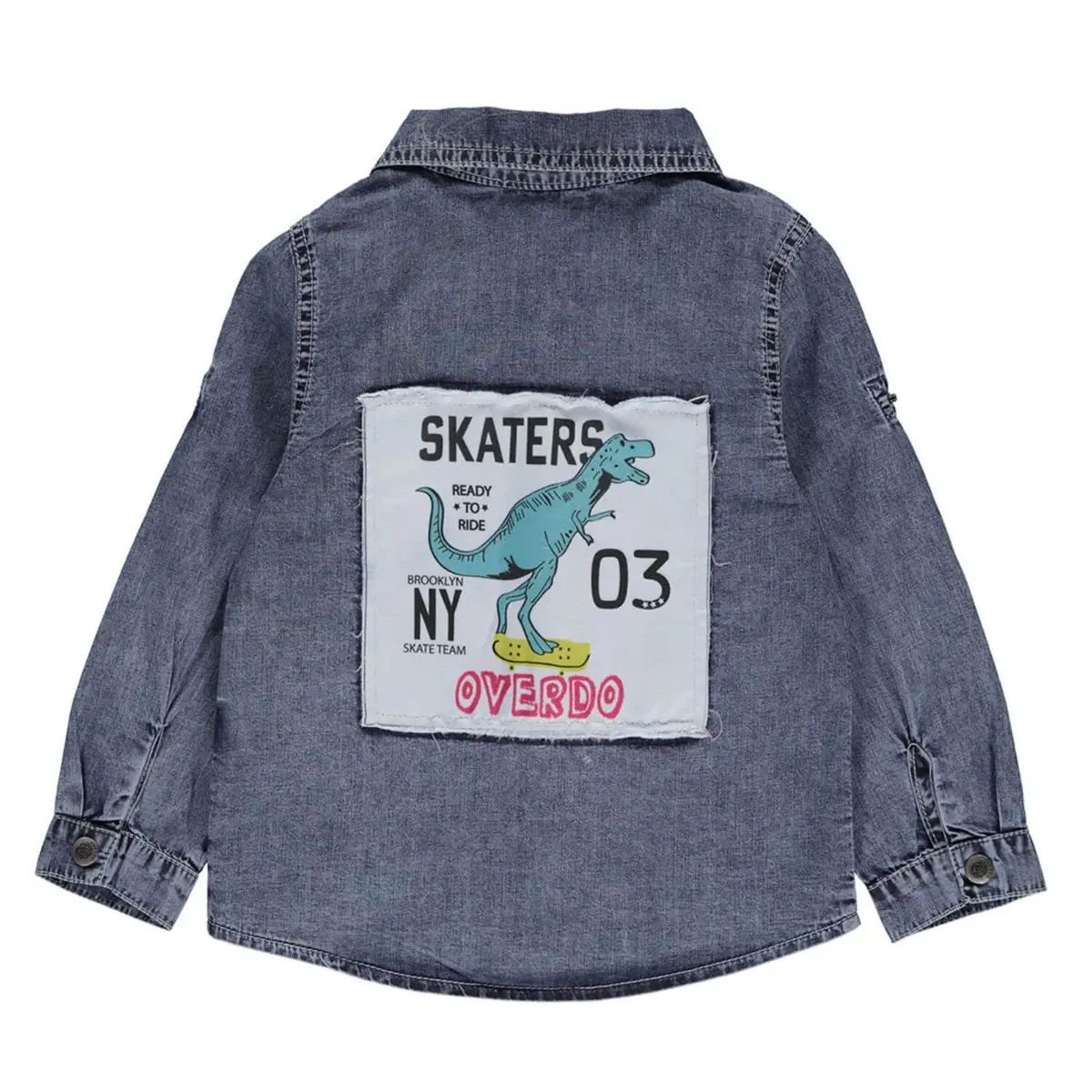 Overdo Gömlek Dinazor Baskılı Kot