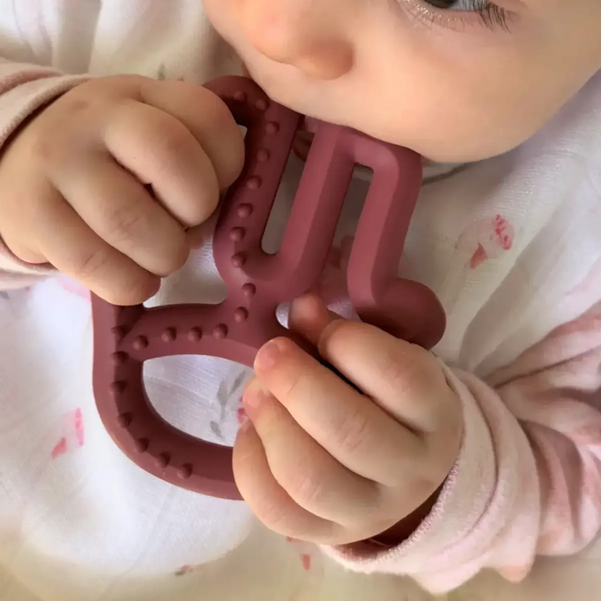 OiOi Annenin Eli Diş Kaşıyıcı 3+ Ay Velvet Rose