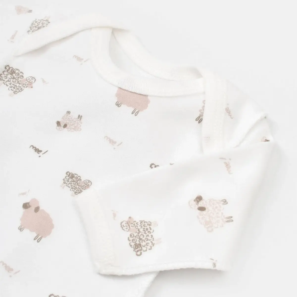 Bibaby Organik Zıbın Takımı Curly Sheep Prematüre Bej