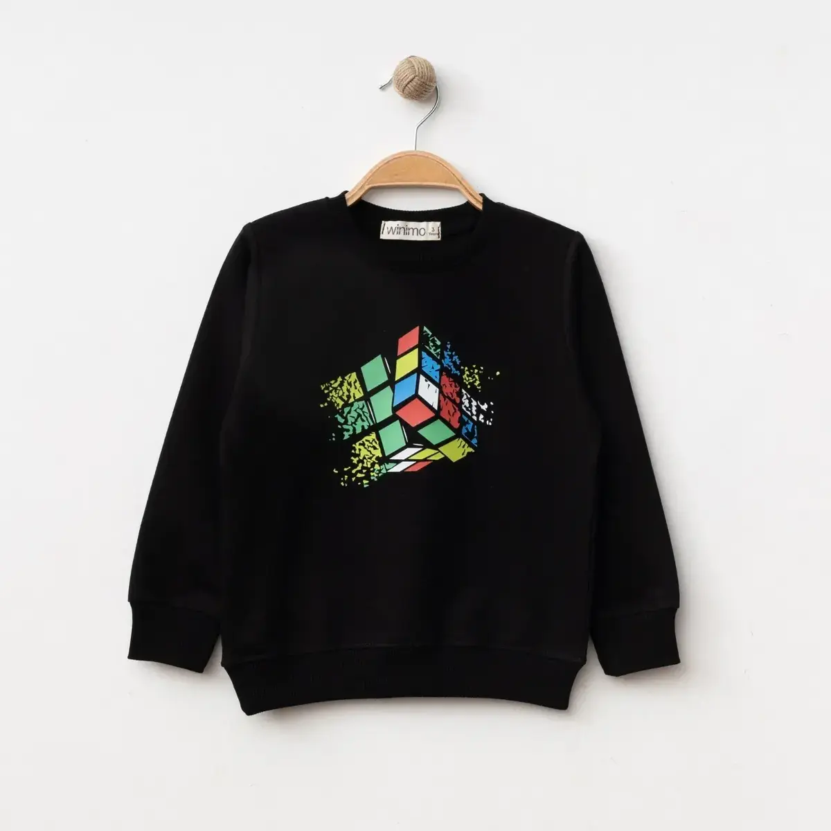 Winimo Sweatshirt Zeka Küpü Baskılı Siyah