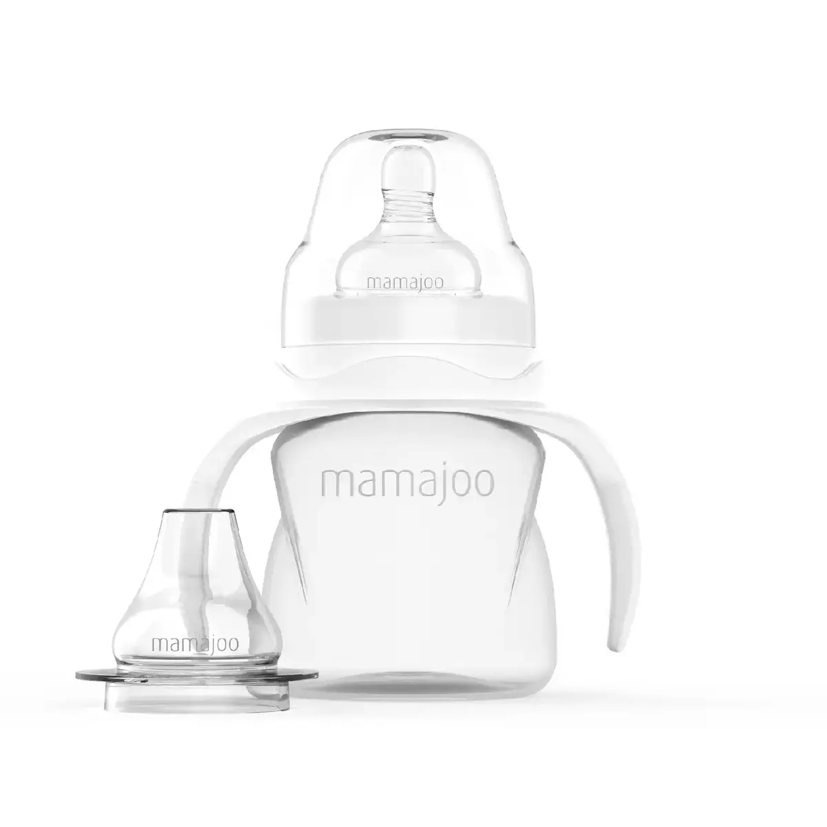 Mamajoo Kulplu Eğitici Biberon 160 ml & Anti-Kolik Silikon Bardak Ucu 6 Ay+ 