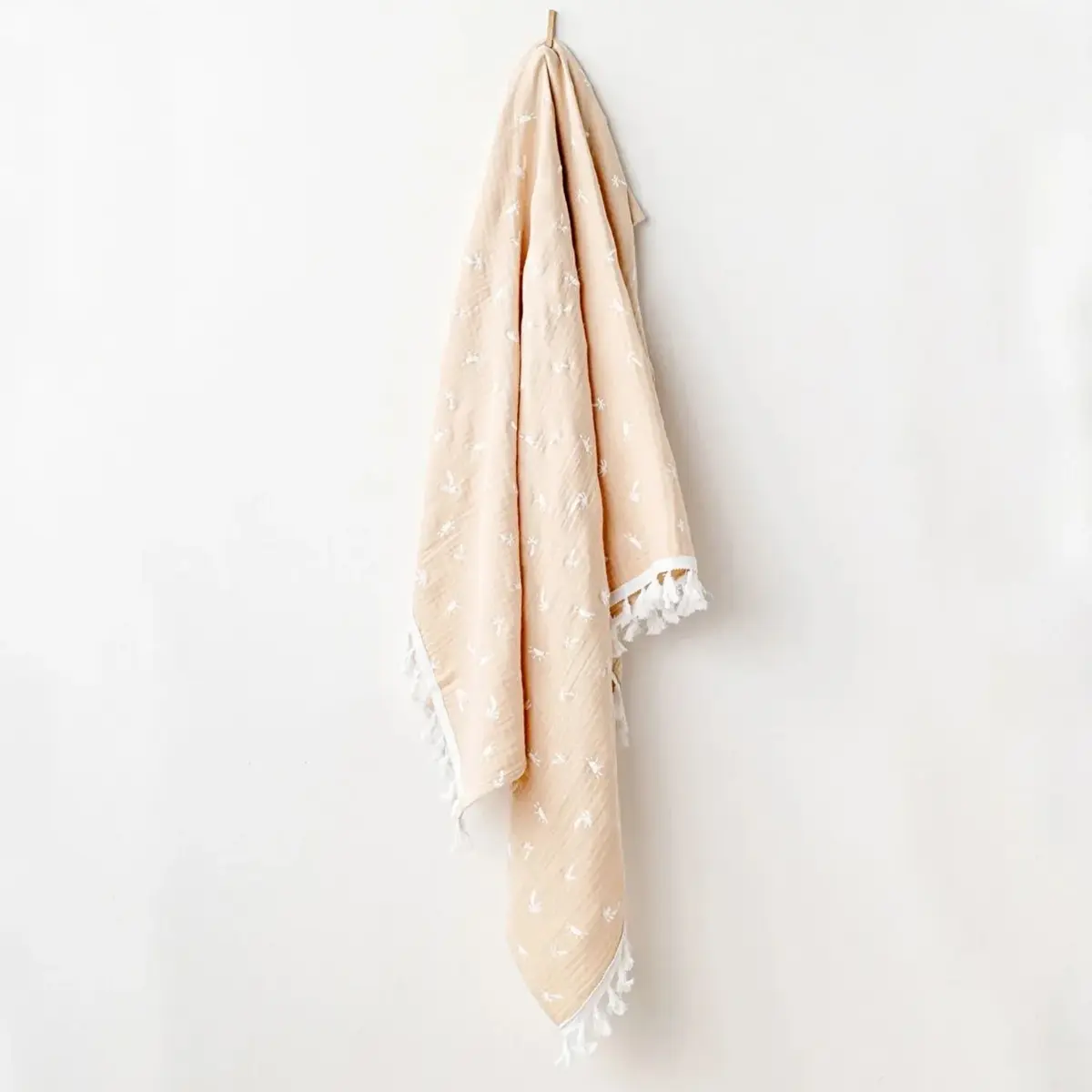 Andy Wawa Müslin Battaniye Smil All Day 90x85cm Bej Andy Wawa Müslin Battaniye Smil All Day 90x85cm Bej