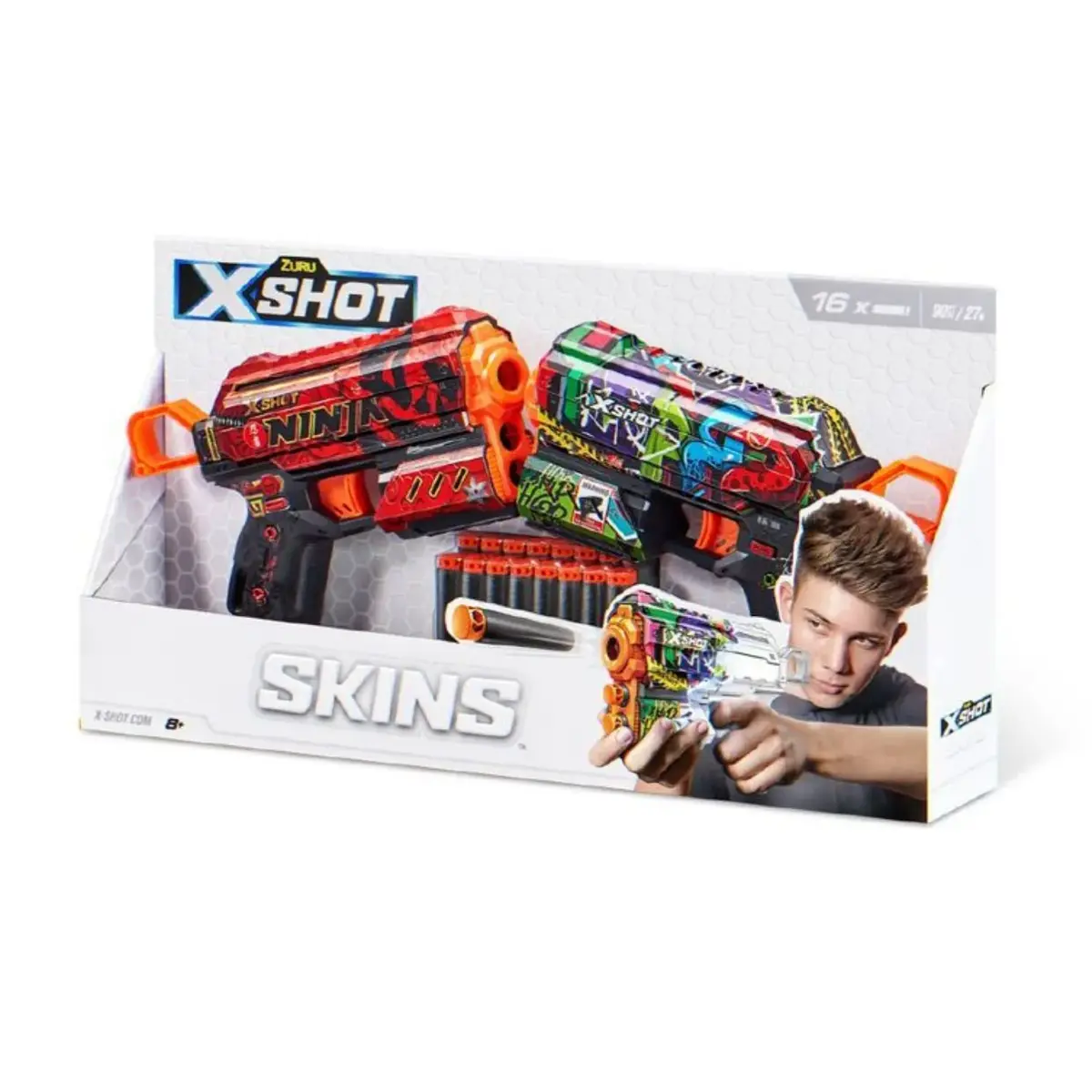 X-shot Sünger Atan Tabanca 2li 16 Mermili
