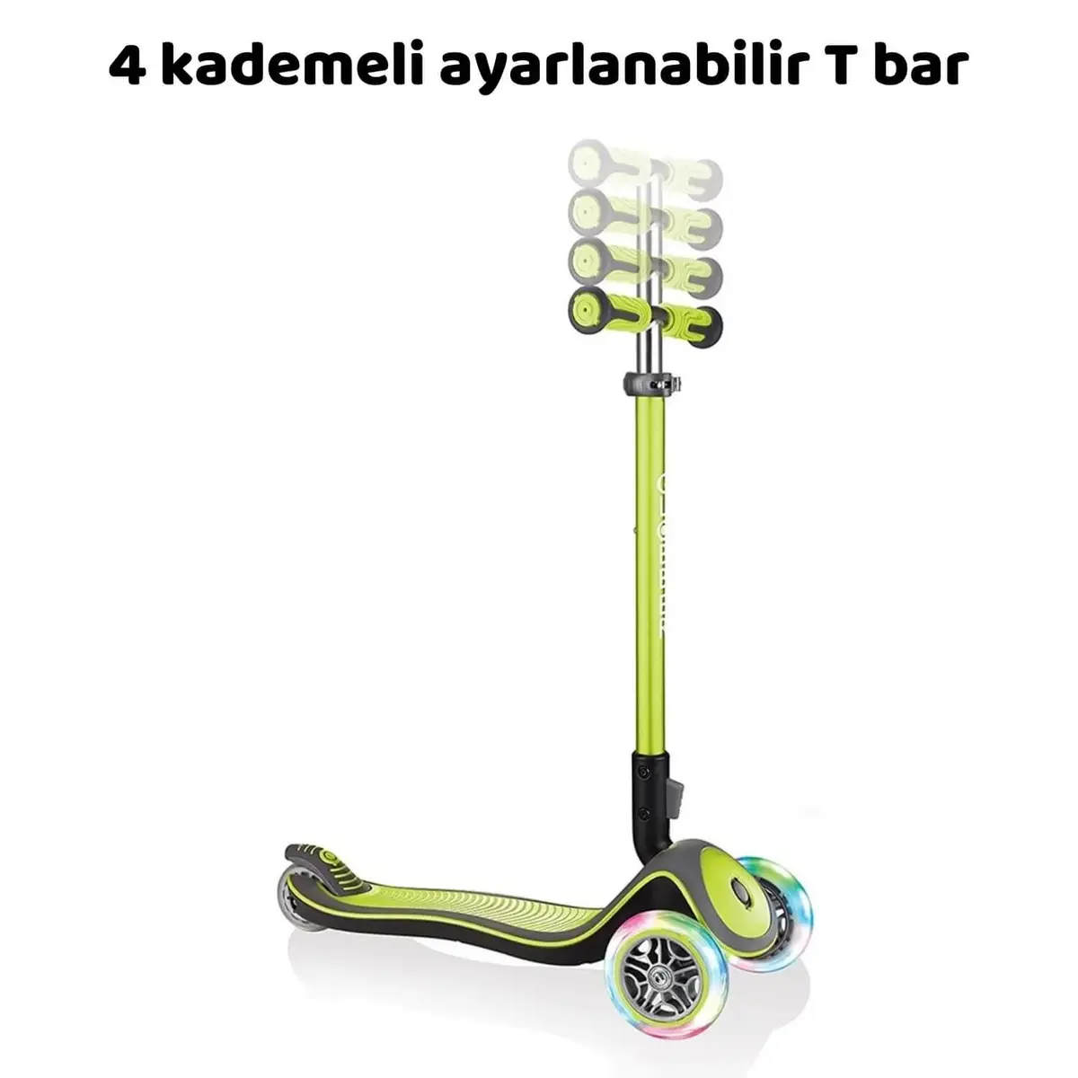 Globber Elite Deluxe Işıklı Scooter Yeşil